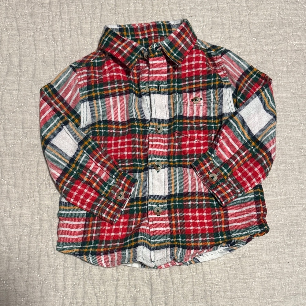 Plaid  Shirt - Red and Green